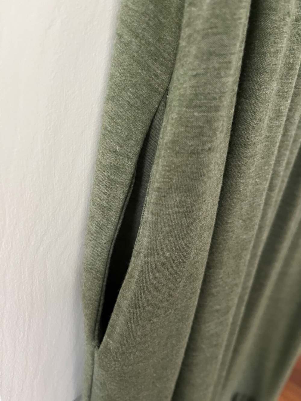 Sleeveless V-Neck Olive Maxi Dress - Picture 3 of 3